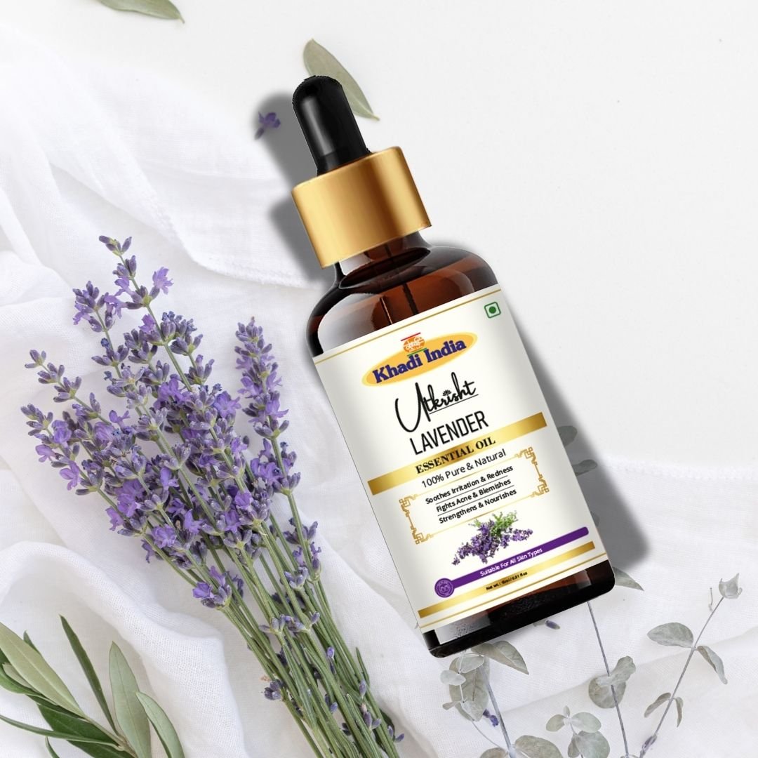 Utkrisht Khadi Pure Lavender Essential Oil for Skin, Hair & Aromatherapy - 15ml - Image 6