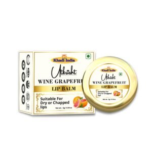 Utkrisht Khadi Wine Grapefruit Lip Balm for Soft, Glossy & Naturally Tinted Lips- 5gm