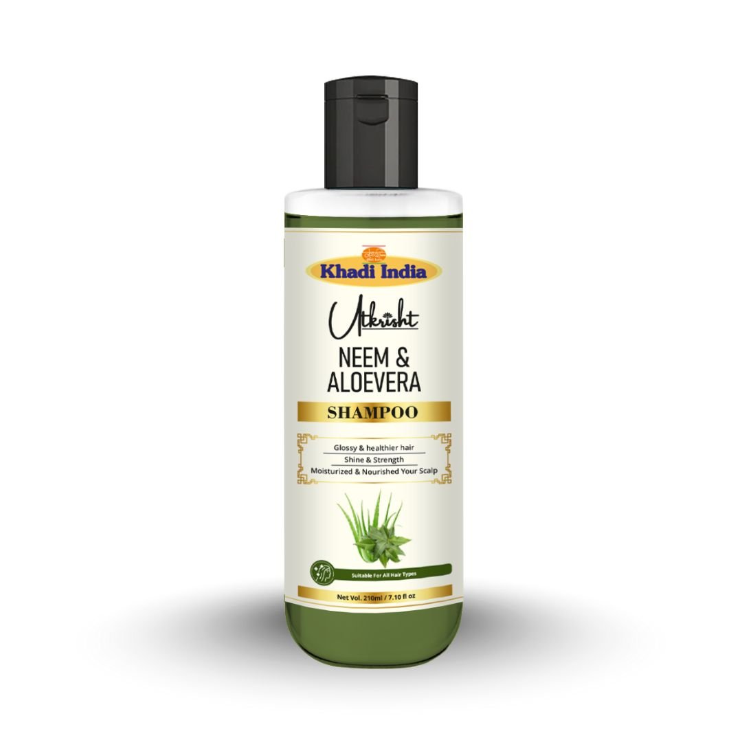 Utkrihst Khadi Neem and Aloe Vera Hair Shampoo 200ml – Herbal Scalp Care