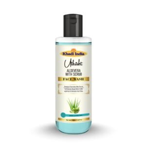 Utkrihst Khadi Aloe Vera Scrub Face Wash 210ml – Gentle Exfoliating Cleanser