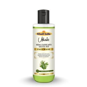 Utkrihst Khadi Neem & Tea Tree Face Wash with Salicylic Acid 210ml – Acne Care Cleanser