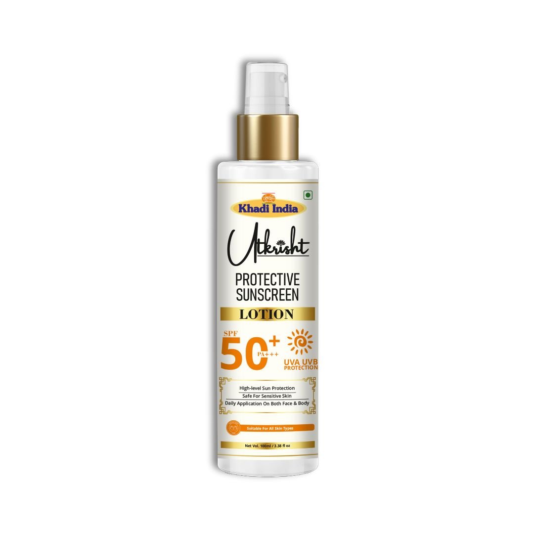 Utkrisht Khadi SPF 50+, P+++ Sun Protection Lotion for Broad Spectrum UVA & UVB Defense-100ml