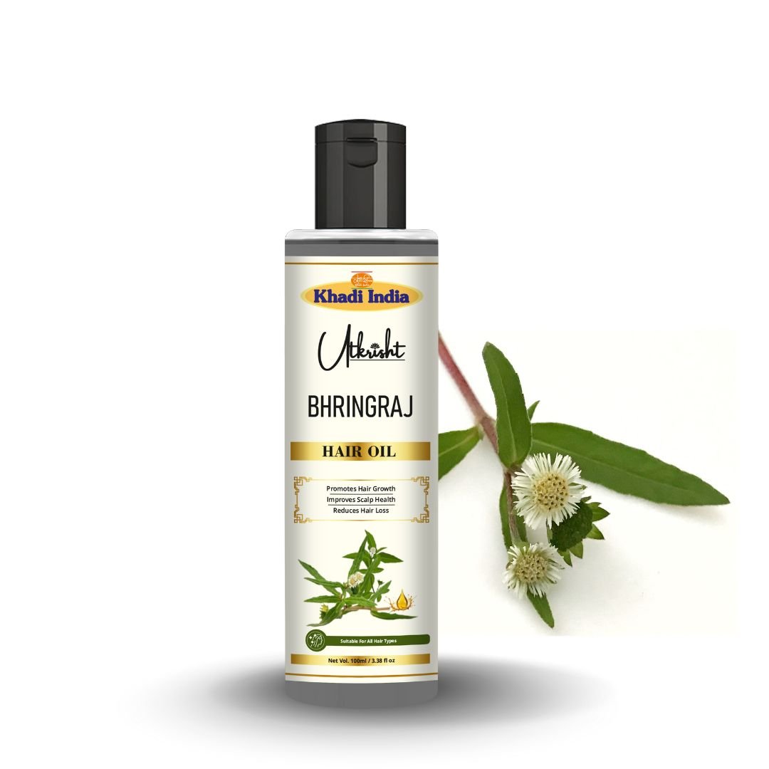 Utkrihst Khadi Bhringraj Hair Oil 100ml – Herbal Hair Nourishment & Strengthening-Pack OF 2 - Image 2
