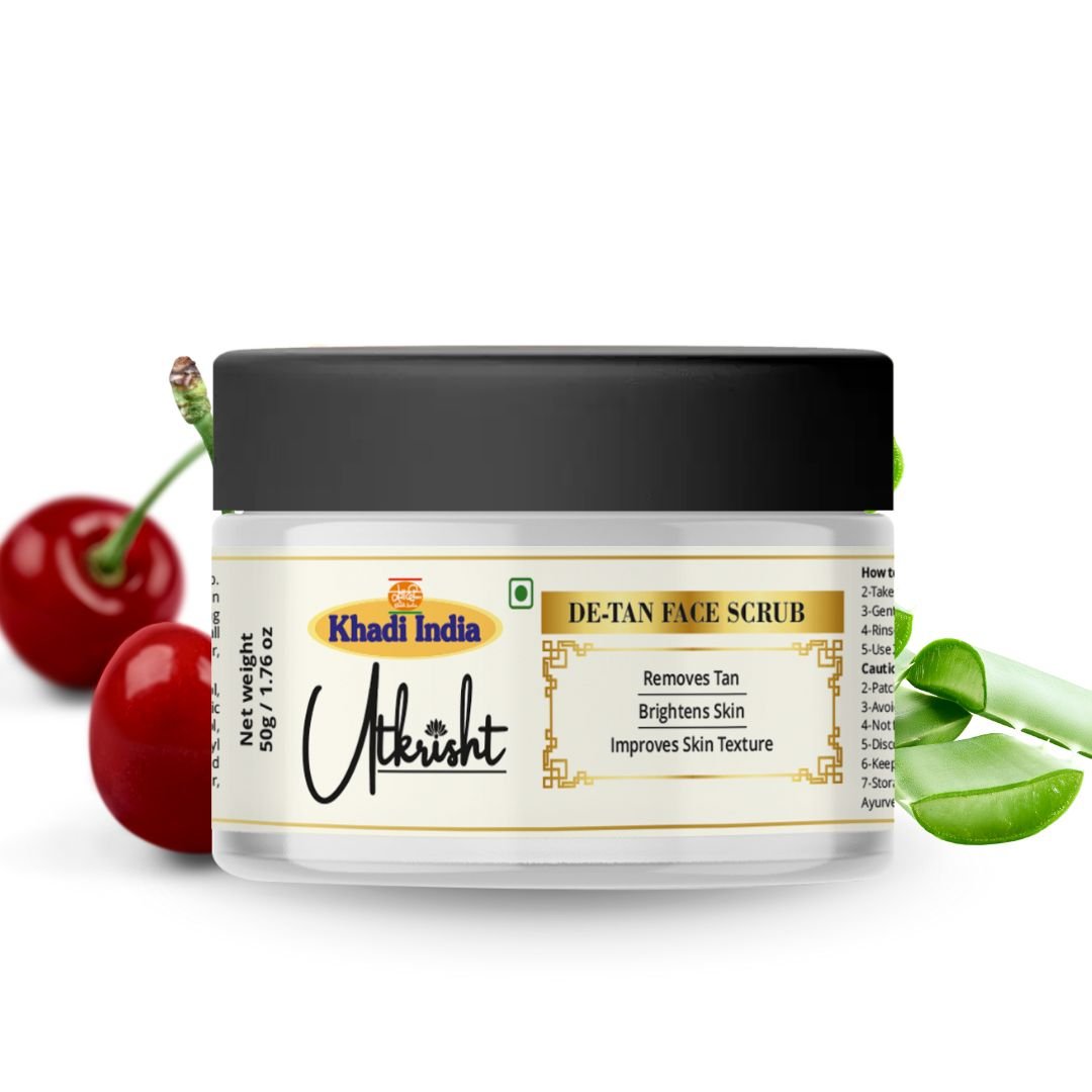 Utkrihst Khadi De-Tan Face Scrub 50gm – Brightening & Exfoliating Cleanser-Pack of 2 - Image 2
