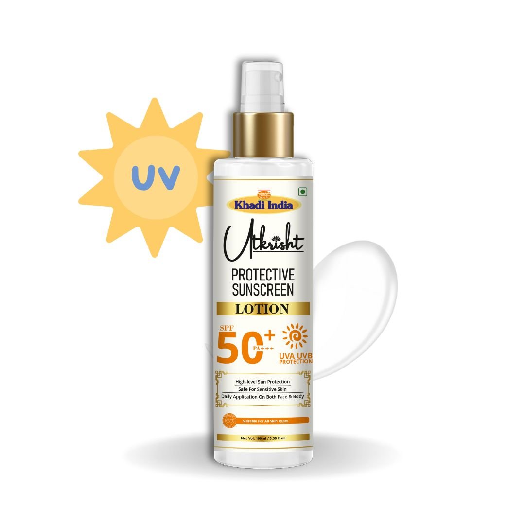 Utkrisht Khadi SPF 50+, P+++ Sun Protection Lotion for Broad Spectrum UVA & UVB Defense-100ml - Image 2