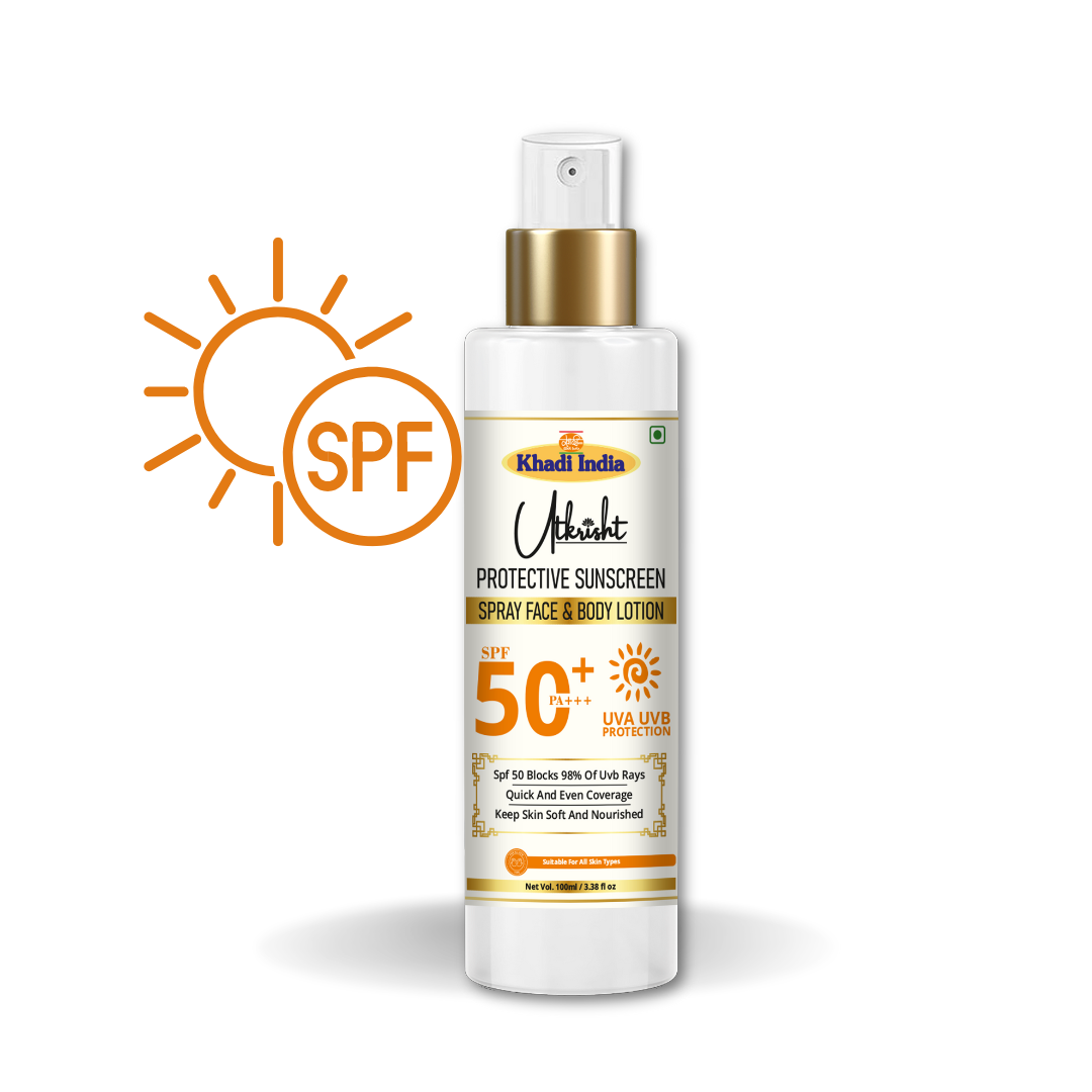 Utkrisht Khadi SPF 50 Face & Body Lotion for Broad Spectrum Sun Protection & Hydration-100ml - Image 2