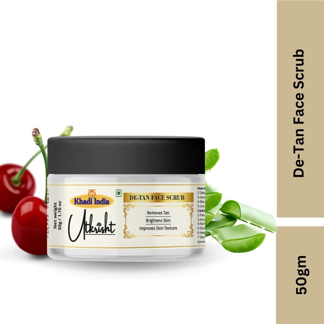 Utkrihst Khadi De-Tan Face Scrub 50gm – Brightening & Exfoliating Cleanser-Pack of 2 - Image 3