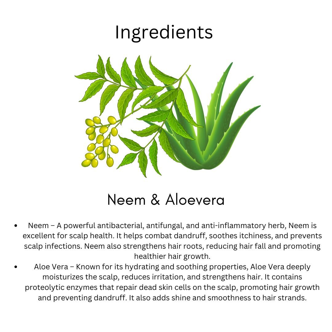 Utkrihst Khadi Neem and Aloe Vera Hair Shampoo 200ml – Herbal Scalp Care - Image 4