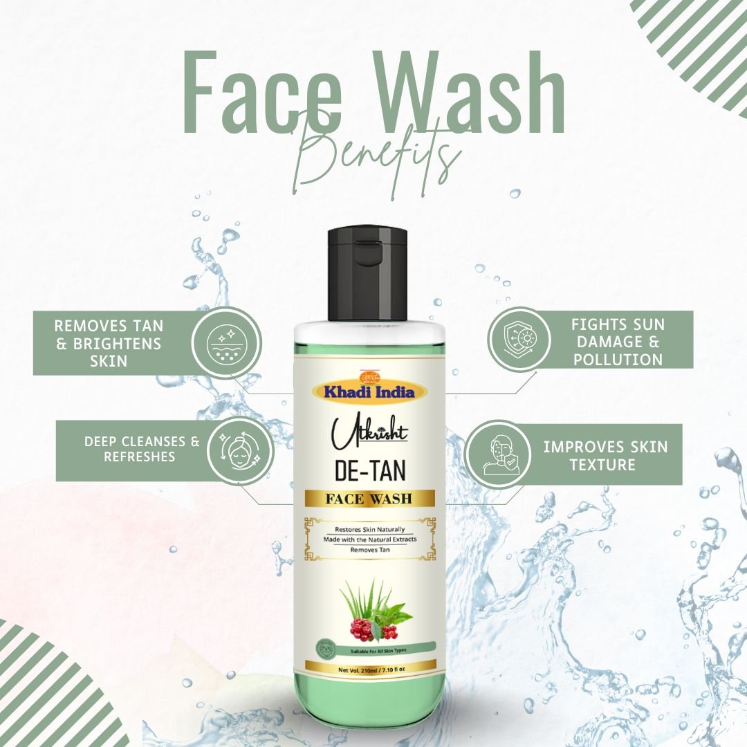 Utkrihst Khadi De-Tan Face Wash 210ml – Brightening & Deep Cleansing - Image 5