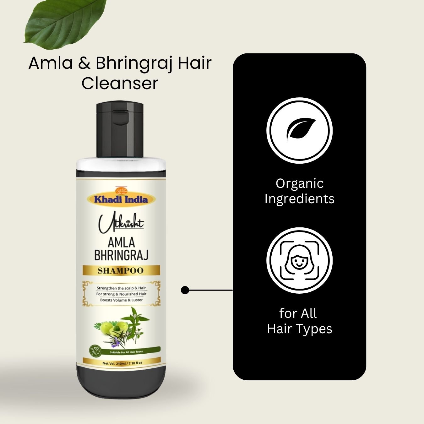 Utkrihst Khadi Amla Bhringraj Hair Shampoo 200ml – Herbal Hair Cleanser - Image 7