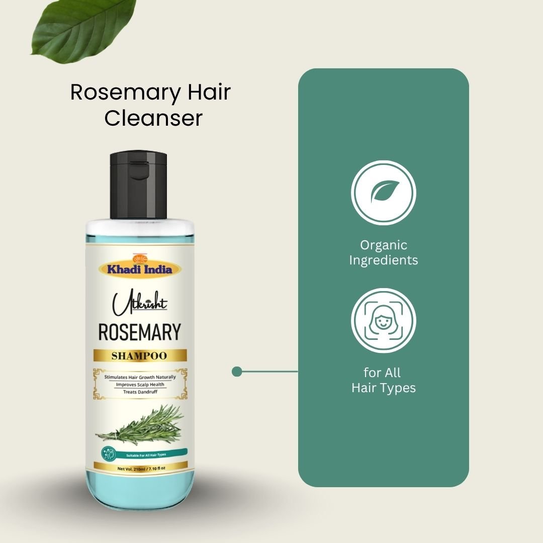 Utkrihst Khadi Rosemary Hair Shampoo 200ml – Herbal Hair Strengthening Cleanser - Image 7