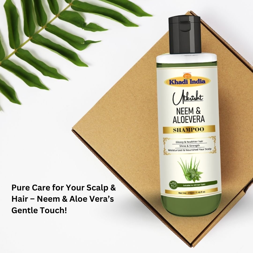 Utkrihst Khadi Neem and Aloe Vera Hair Shampoo 200ml – Herbal Scalp Care - Image 8